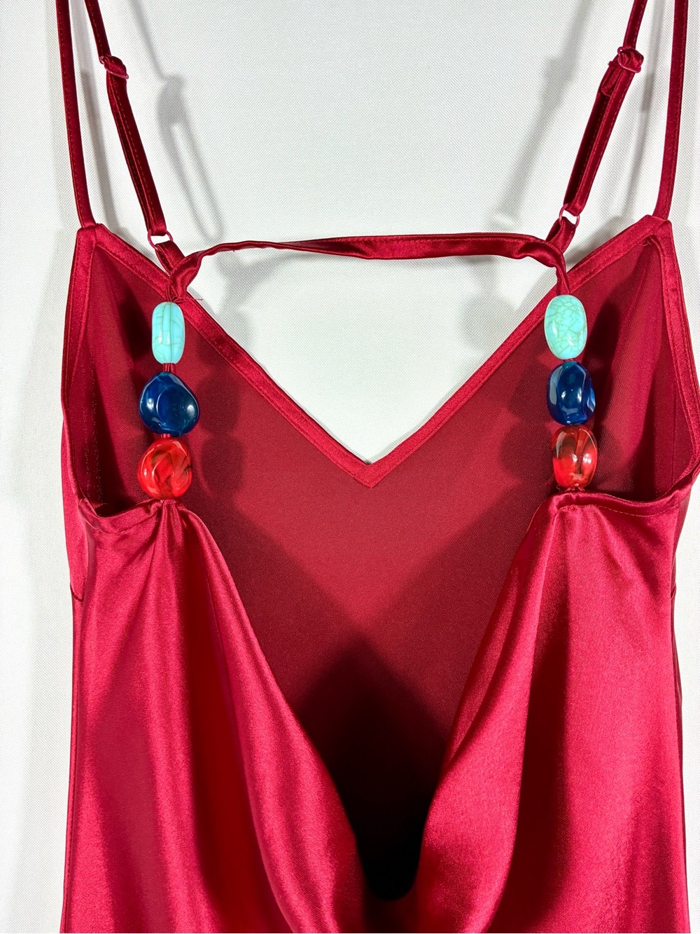 Staud Lydia Mini Slip Dress Ruby Red Small Medium NWT - Picture 12 of 16